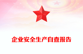 企业安全生产自查报告