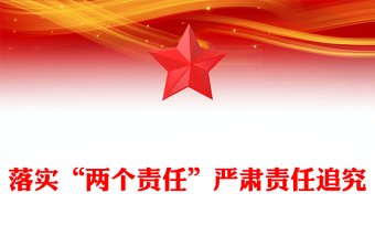 落实“两个责任”严肃责任追究