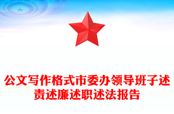 公文写作格式市委办领导班子述责述廉述职述法报告