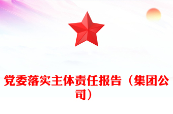 党委落实主体责任报告（集团公司）