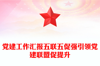 党建工作汇报五联五促强引领党建联盟促提升