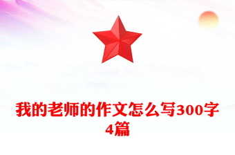 我的老师的作文怎么写300字4篇