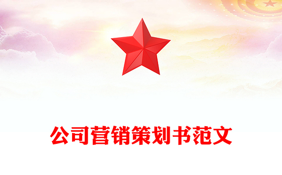 公司营销策划书范文