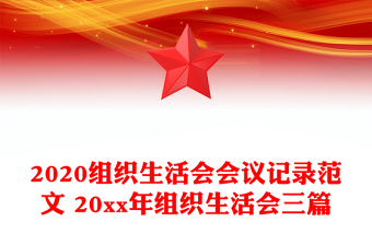 2020组织生活会会议记录范文 20xx年组织生活会三篇