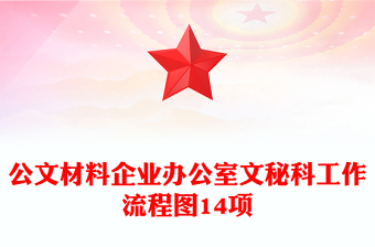 公文材料企业办公室文秘科工作流程图14项