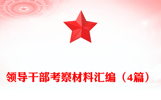 领导干部考察材料汇编（4篇）