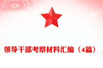 领导干部考察材料汇编（4篇）