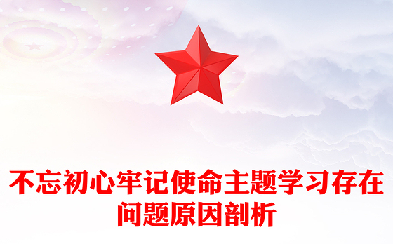 不忘初心牢记使命主题学习存在问题原因剖析