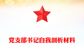 党支部书记自我剖析材料
