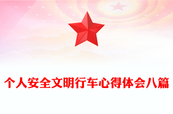 个人安全文明行车心得体会八篇
