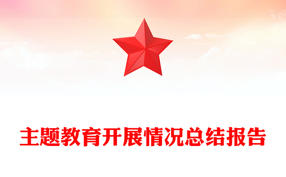 主题教育开展情况总结报告