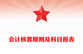 会计核算原则及科目报表