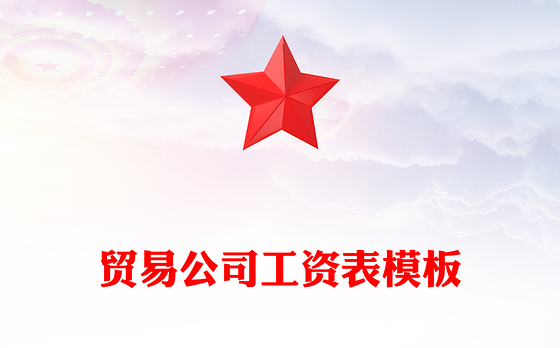 贸易公司工资表模板