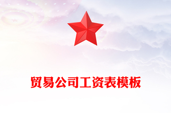 贸易公司工资表模板