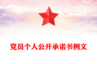 党员个人公开承诺书例文