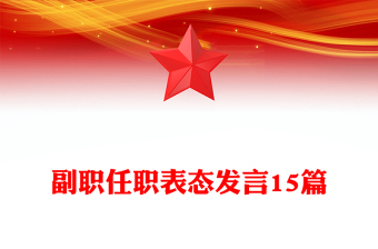 副职任职表态发言15篇