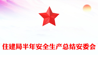住建局半年安全生产总结安委会