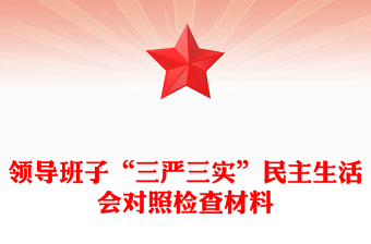 领导班子“三严三实”民主生活会对照检查材料