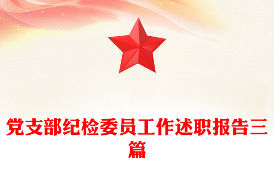 党支部纪检委员工作述职报告三篇