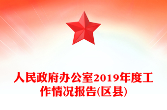 人民政府办公室2019年度工作情况报告(区县)