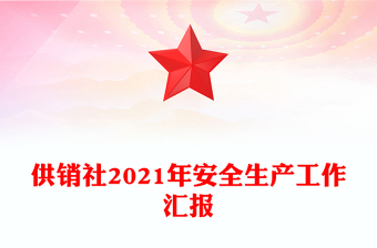供销社2021年安全生产工作汇报