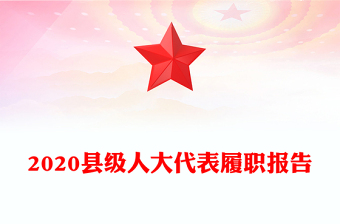 2020县级人大代表履职报告