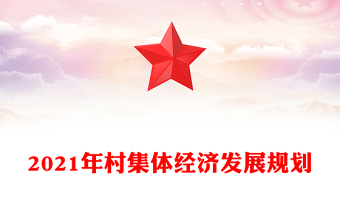 2021年村集体经济发展规划