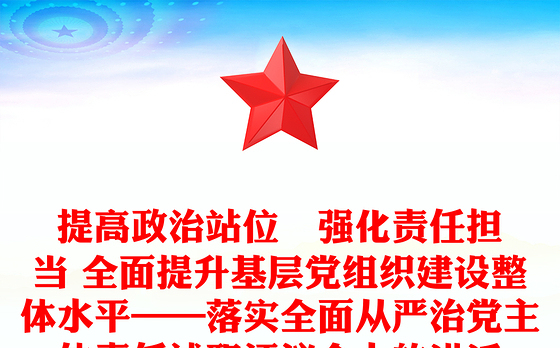 提高政治站位   强化责任担当 全面提升基层党组织建设整体水平——落实全面从严治党主体责任述职评议会上的讲话