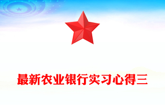 最新农业银行实习心得三