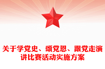 关于学党史、颂党恩、跟党走演讲比赛活动实施方案