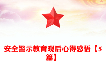 安全警示教育观后心得感悟【5篇】