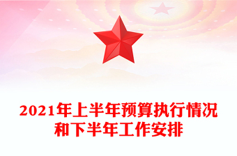 2021年上半年预算执行情况和下半年工作安排