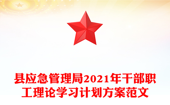 县应急管理局2021年干部职工理论学习计划方案范文