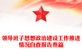 领导班子思想政治建设工作推进情况自查报告叁篇