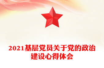 2021基层党员关于党的政治建设心得体会