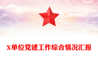X单位党建工作综合情况汇报