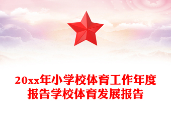 20xx年小学校体育工作年度报告学校体育发展报告