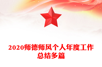 2020师德师风个人年度工作总结多篇