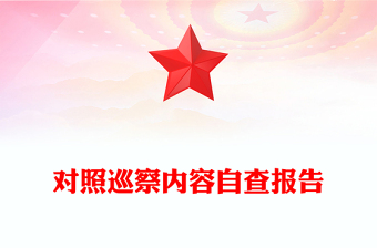 对照巡察内容自查报告