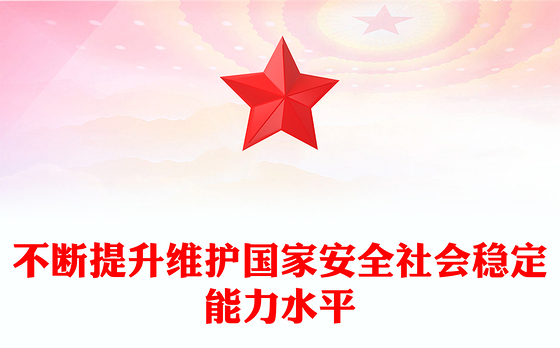 不断提升维护国家安全社会稳定能力水平