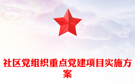 社区党组织重点党建项目实施方案