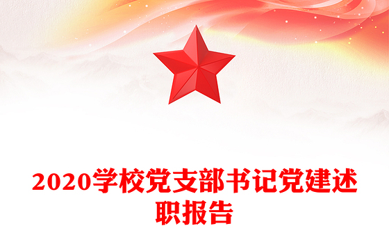 2020学校党支部书记党建述职报告
