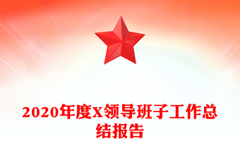 2020年度X领导班子工作总结报告