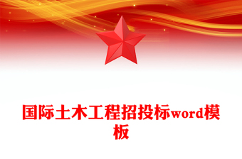国际土木工程招投标word模板