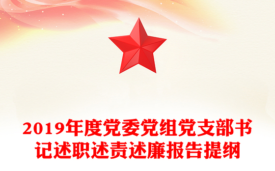 2019年度党委党组党支部书记述职述责述廉报告提纲