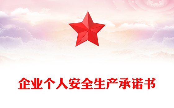 企业个人安全生产承诺书