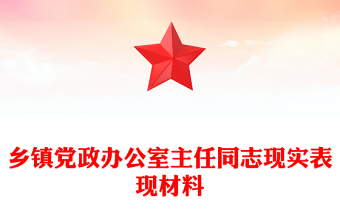 乡镇党政办公室主任同志现实表现材料