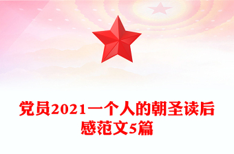 党员2021一个人的朝圣读后感范文5篇