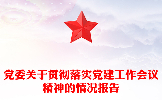 党委关于贯彻落实党建工作会议精神的情况报告