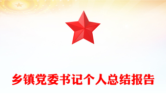 乡镇党委书记个人总结报告